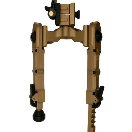 Accu-Tac Wide Body WB-4 Bipod - Rifle and Airgun Picatinny- FDE Flat Dark Earth from above