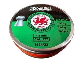 JSB Exact .177 WHFTA / Wales 2024 / 500 Per Tin / 8.44g - Competition Pellets